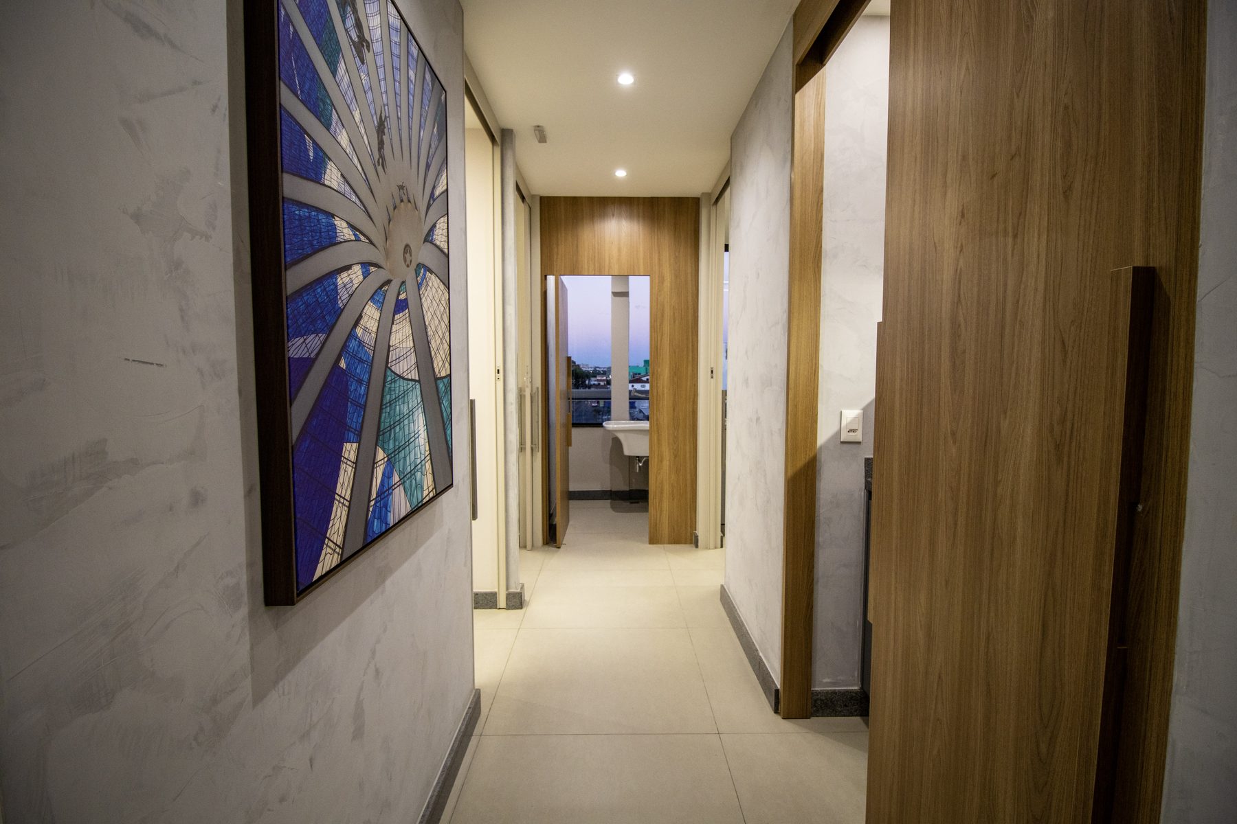 Corredor de acesso aos consultórios